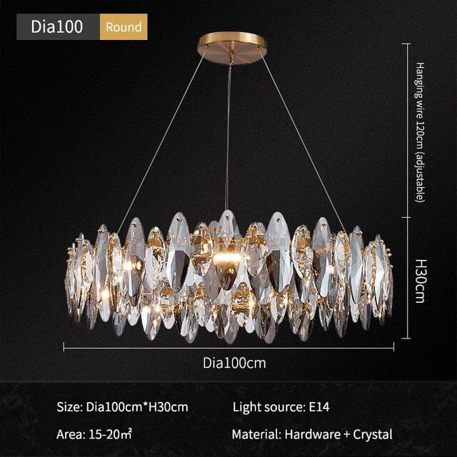 NYRA Crystal Leaf Chandelier Collection