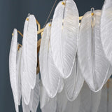 Modern Feather Glass Ceiling Chandelier