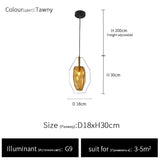 Nordic Minimalist Single Head Glass Chandelier