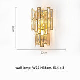 Postmodern Golden Crystal Chandelier