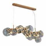 Creative Glass Lustre Gold Iron Pendant