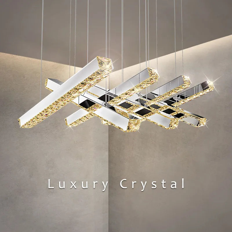 Brompton Luxury Crystal LED Silvery Chrome Chandelier