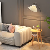 Wooden LED Corner Bedside Floor Lamp