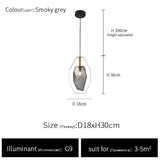 Nordic Minimalist Single Head Glass Chandelier
