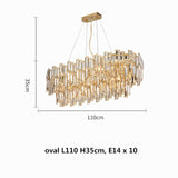 Postmodern Golden Crystal Chandelier