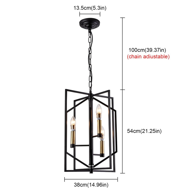 Vintage Industrial Cage LED Ceiling Lamp