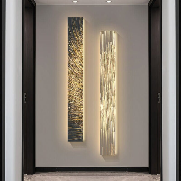 Modern Abstract Led Art Canvas Strip Wall Hanging Lamp