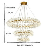 Modern Cooper Flower Crystal Chandelier