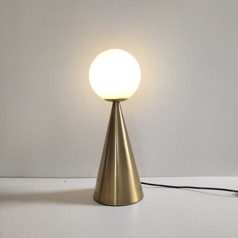 Creative Cone Golden Glass Art Table Lamp