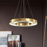 Minimalist Round  Gold Frame LED Pendant Lights