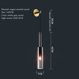 Nordic Copper Crystal Pendant Lights