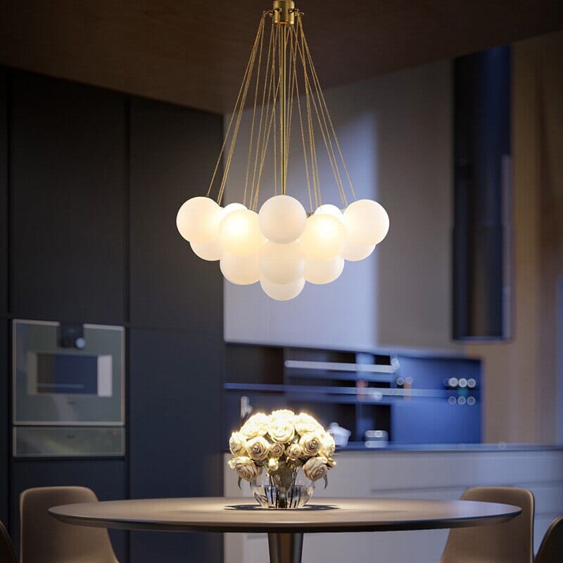 NYRA Frosted Ball Chandelier