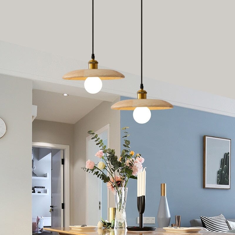 Nordic Solid Wood Decorative Pendant Light