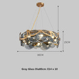 Creative Glass Lustre Gold Iron Pendant