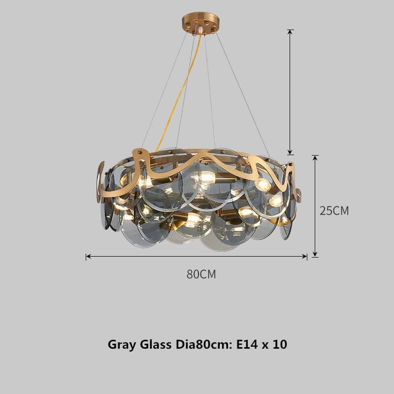 Creative Glass Lustre Gold Iron Pendant