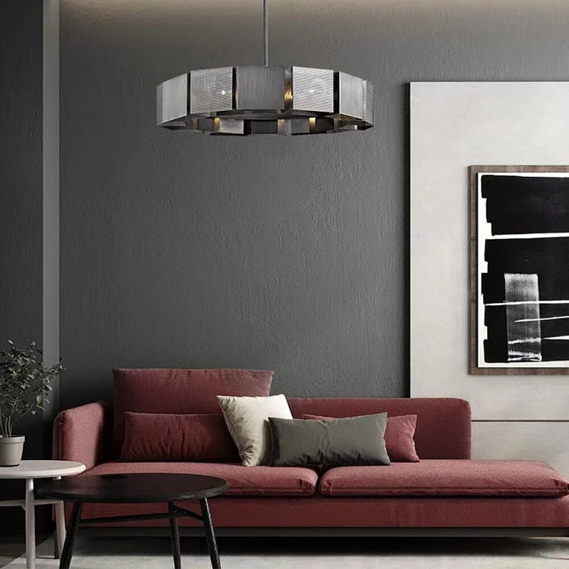 Industrial Style Black Metal Ceiling Chandeliers