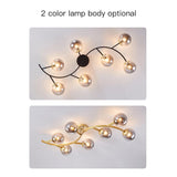 Nordic Glass Ball Tree Branch Ceiling Lamp