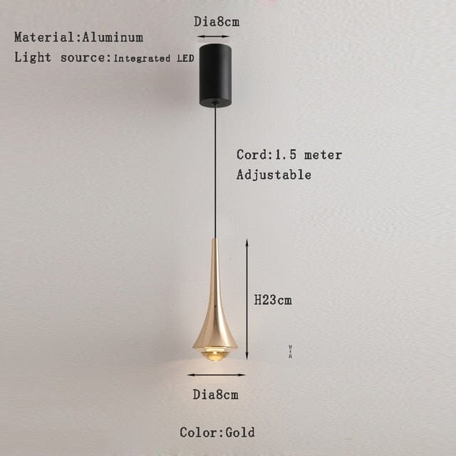 Chrome LED Water Drop Pendants
