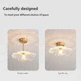 Flowers Glass Semi Flush Mounted Ceiling Light