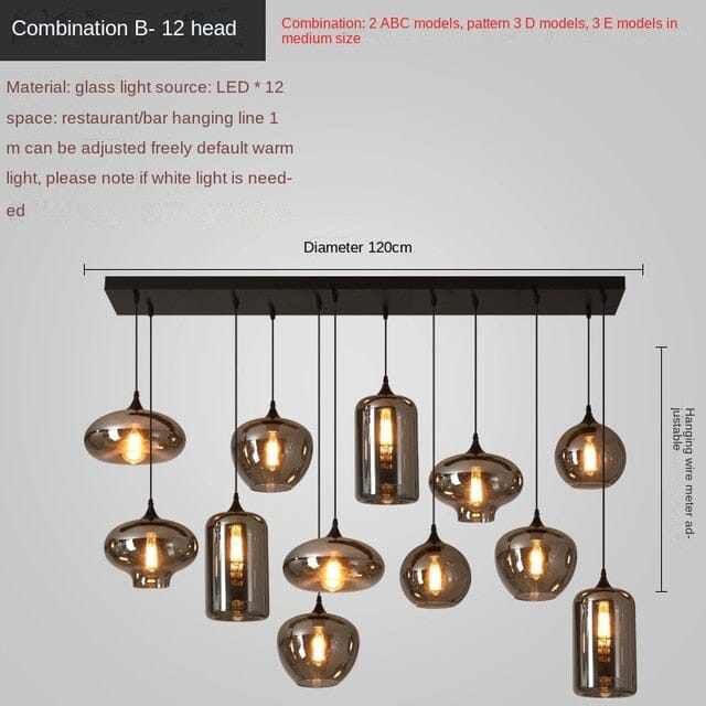 Nordic Restaurant Glass Pendant Lamp
