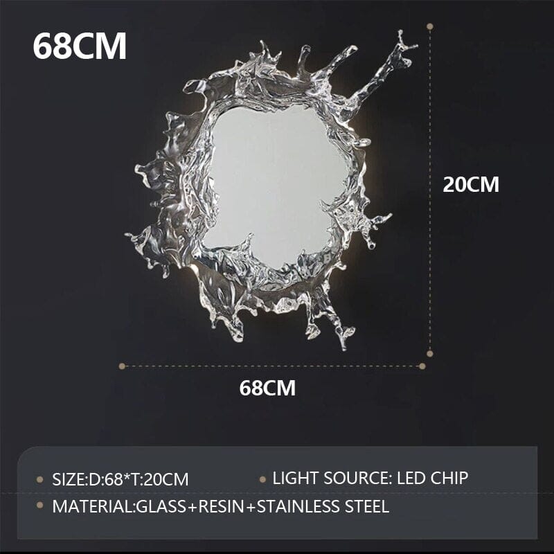 Water Splash LED Mirror