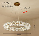 Modern Cooper Flower Crystal Chandelier
