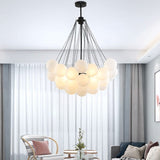 NYRA Frosted Glass Ball Chandelier