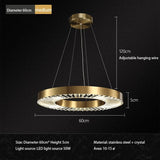 Minimalist Round  Gold Frame LED Pendant Lights