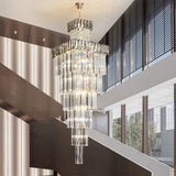 High-end Villa Staircase Crystal  Long Chandelier