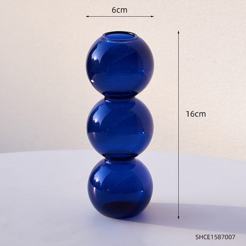 Glass caterpillar vase