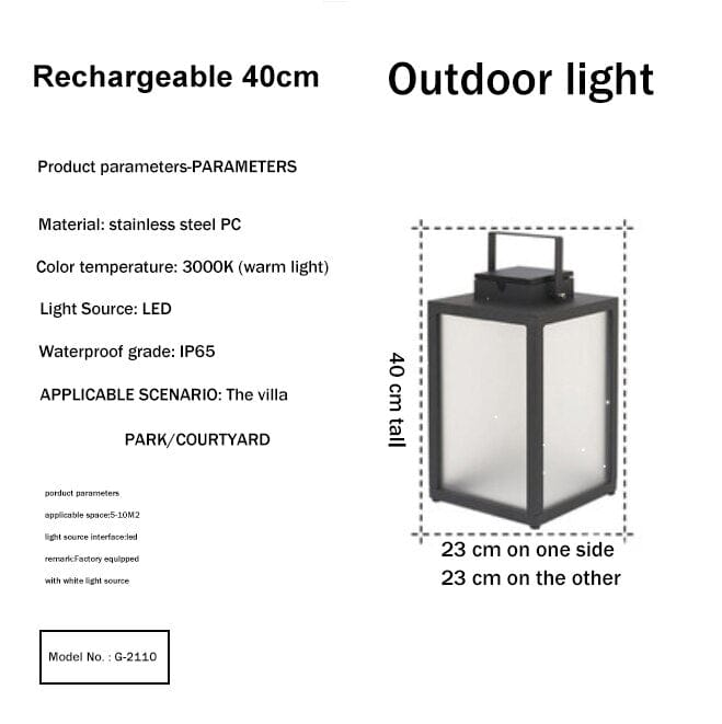 Rechargeable LED Waterproof Solar Lawn Lights