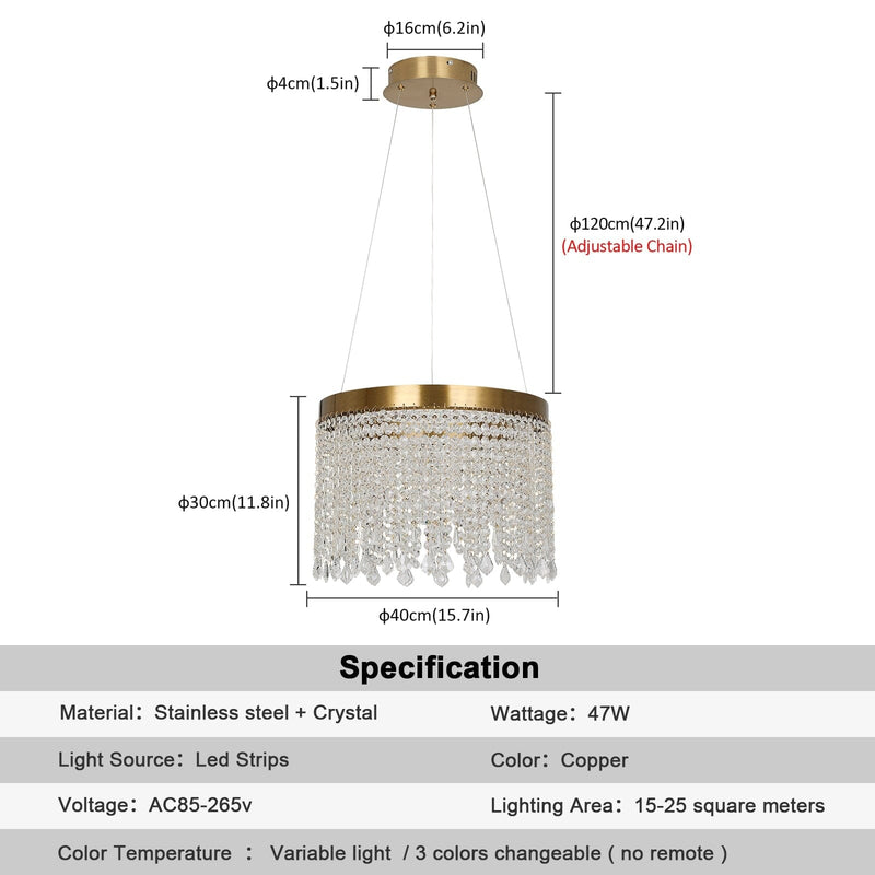 Modern Crystal Round Chandelier