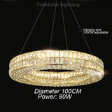 Color Changeable Golden Round Crystal Chandelier