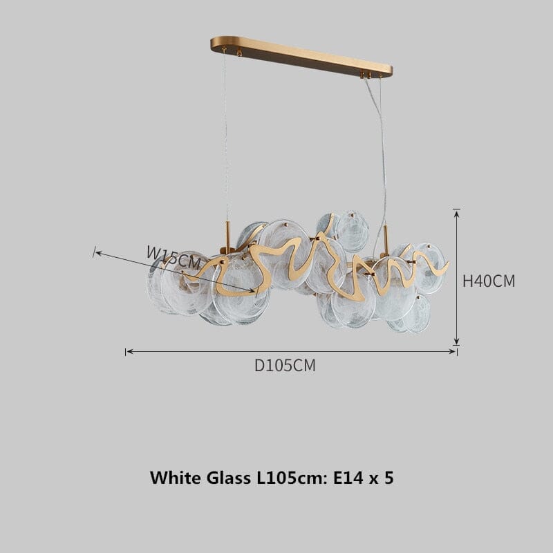 Creative Glass Lustre Gold Iron Pendant