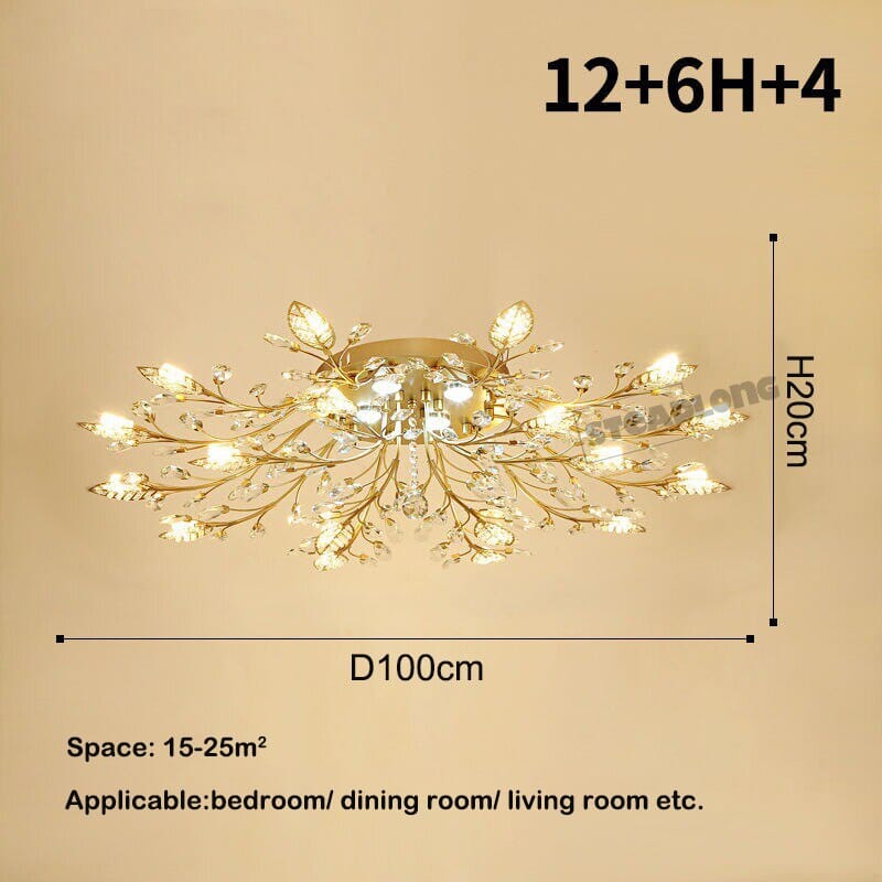 Crystal Flower Wall Chandelier
