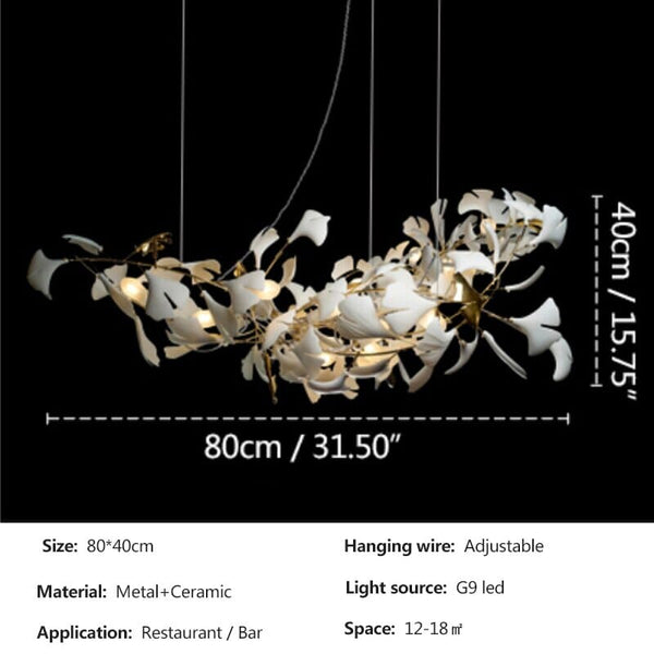 Modern Design Porcelain Leaves Pendant Lights