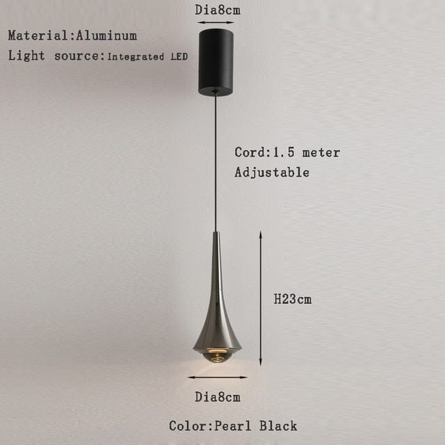 Chrome LED Water Drop Pendants