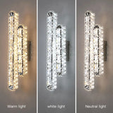 Minah Luxury Chrome Crystal LED Wall Lamp