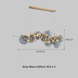 Creative Glass Lustre Gold Iron Pendant