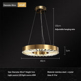 Minimalist Round  Gold Frame LED Pendant Lights