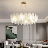 Modern Feather Glass Ceiling Chandelier