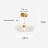 Flowers Glass Semi Flush Mounted Ceiling Light