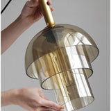 Vintage Art Champagne Glass Pendant Lamp