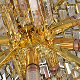 Postmodern Golden Crystal Chandelier