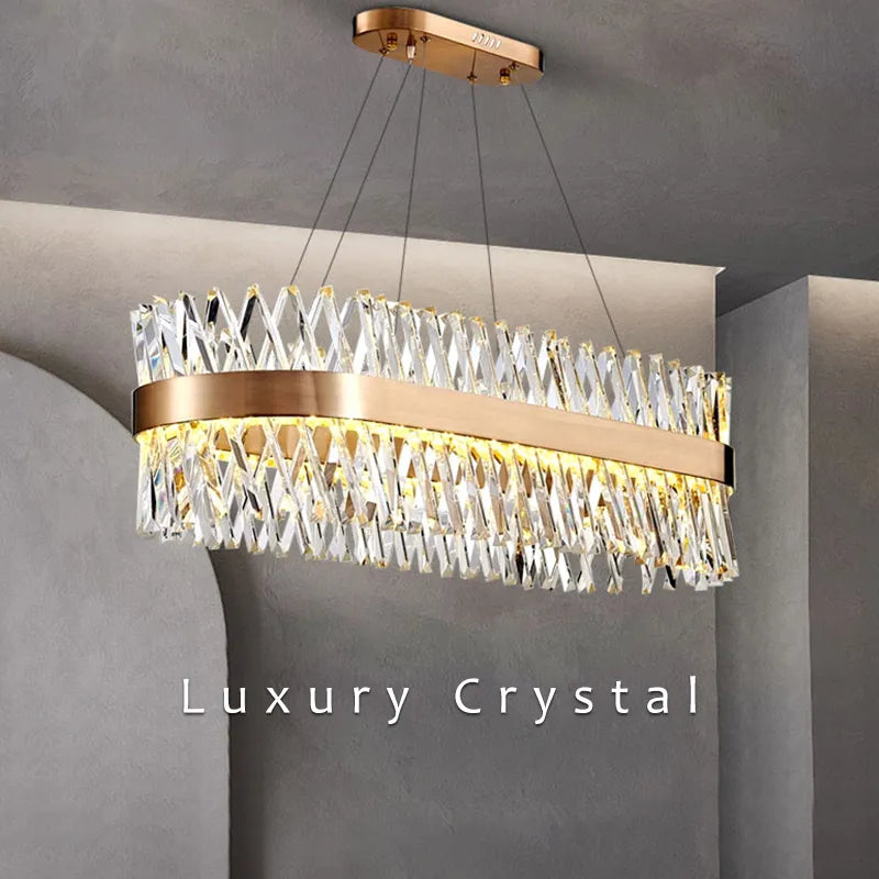 Charing Cross Luxury Gold Crystal LED Chandelier