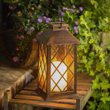 Bronze Antique Solar Lantern Outdoor Garden LAmp
