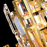 Postmodern Golden Crystal Chandelier