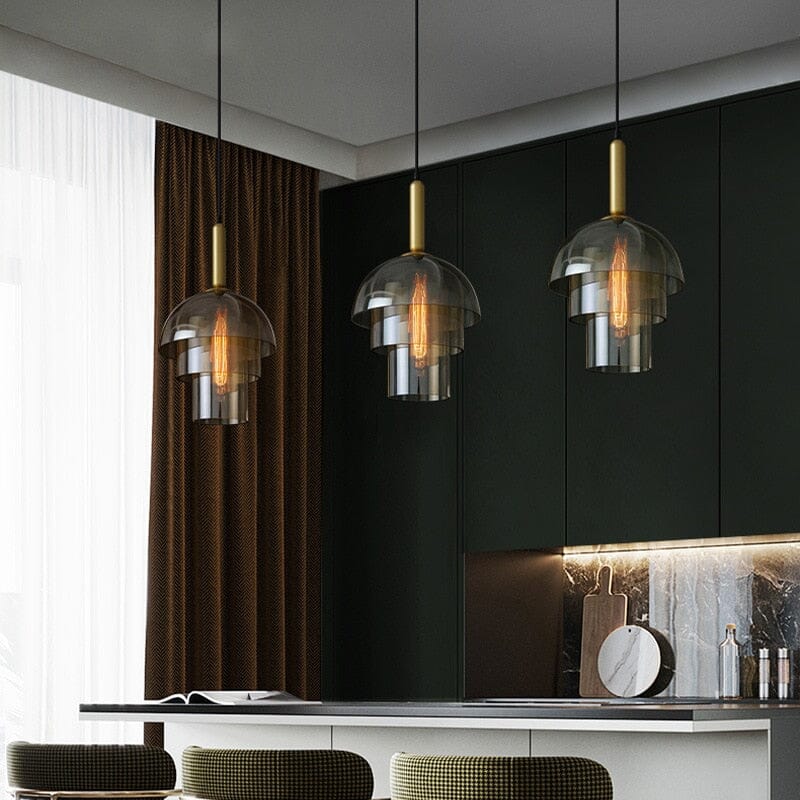 Vintage Art Champagne Glass Pendant Lamp