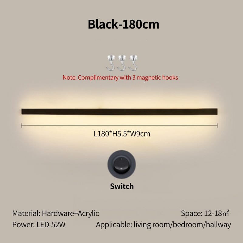 Long Strip Wall Lamp Shelf
