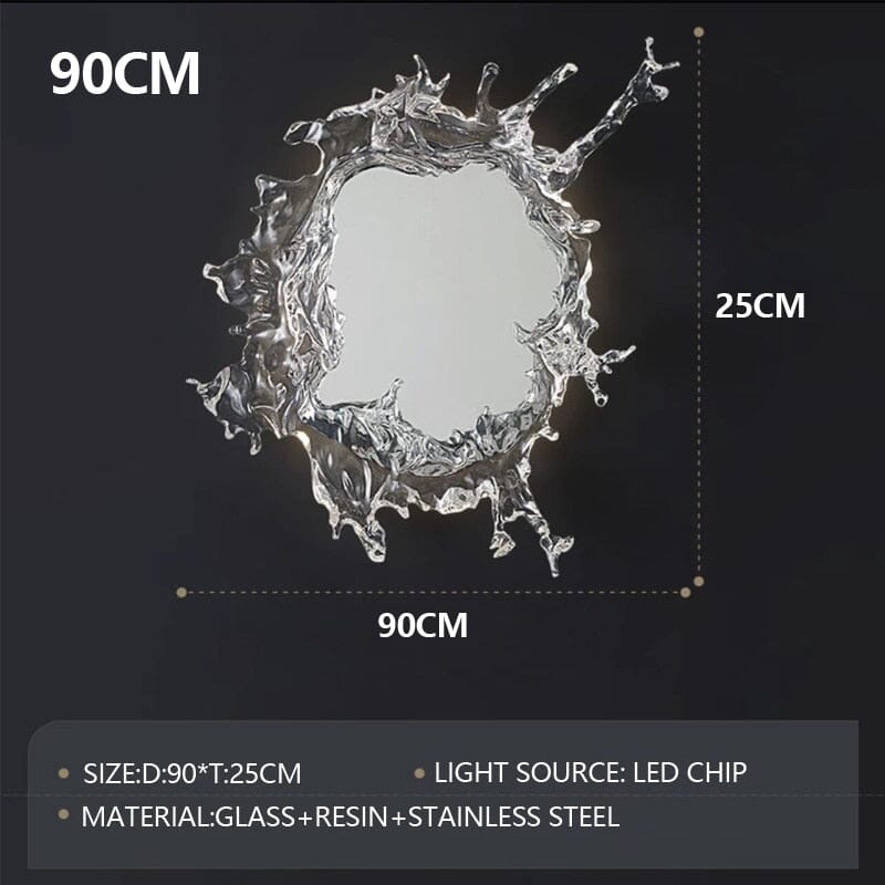 Water Splash LED Mirror